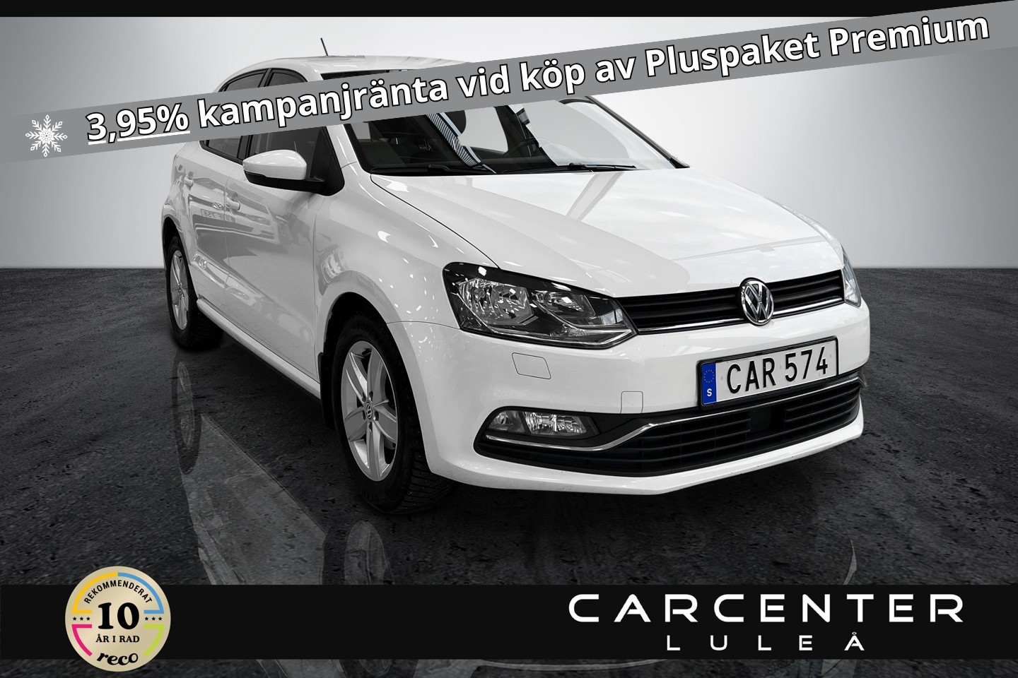 Volkswagen Polo 5-dörrar 1.2 TSI BMT 90Hk 2017 99800:-